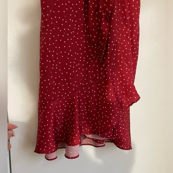 The Fifth Label red and White polka dot Wrap Mini dress Size Small - Picture 6 of 10